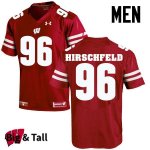 Men's Wisconsin Badgers NCAA #96 Billy Hirschfeld Red Authentic Under Armour Big & Tall Stitched College Football Jersey YU31V13RS
